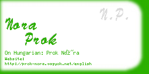 nora prok business card